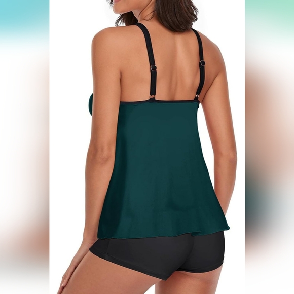 PLUS SIZE 2 Piece Tankini Swimsuit - Picture 2 of 4